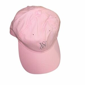 Victoria's Secret Light Pink Rhinestone Logo Cap